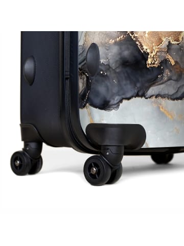 NoBoringSuitCases Suitcase, Koffer, Reisekoffer Abstrakt gold weiß