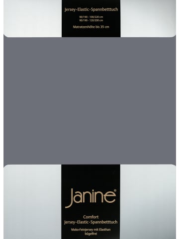 Janine Spannbetttuch Elastic Jersey in opalgrau