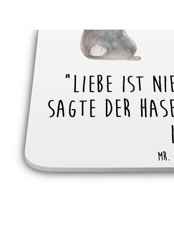 Mr. & Mrs. Panda Untersetzer Hase Igel mit Spruch in Weiß