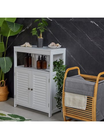 relaxdays Badschrank in Weiß - (B)60 x (H)80 x (T)29 cm