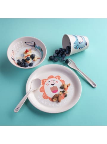 koziol VERY VERY AT HOME - Teller + Schale + Becher + Besteckset in almond