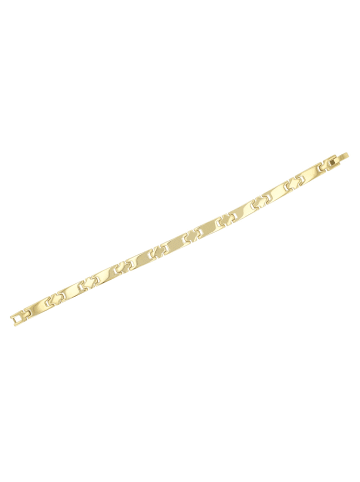 Adeliás Unisex Armband – Gliederarmband aus Edelstahl 20 cm in gold
