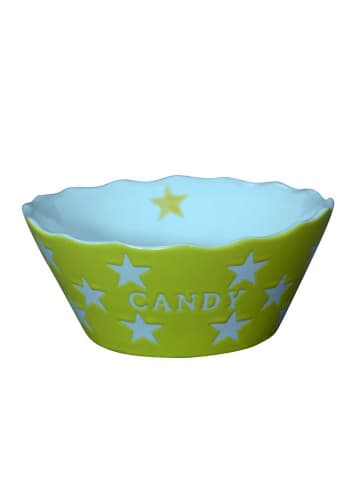 Krasilnikoff CANDY Schale GELB mit weißen Sternen