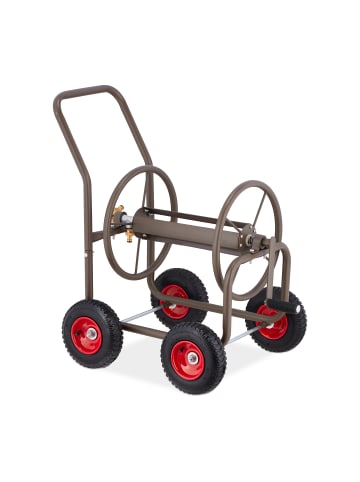 relaxdays Schlauchwagen in Braun