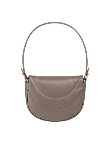 DuDu Schultertasche Leder 22 cm taupe