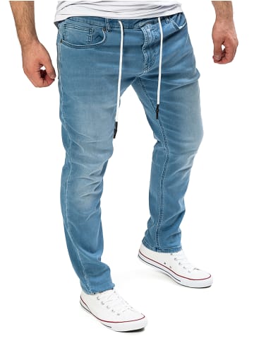 Yazubi Sweathose in Jeans-Optik Erik in Blau