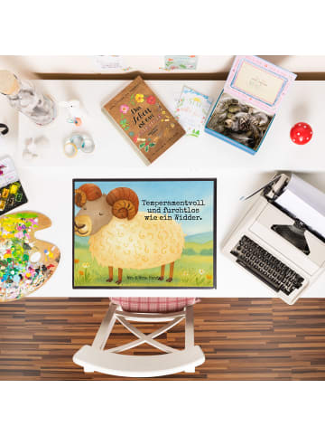 Mr. & Mrs. Panda tischpad Sternzeichen Widder Design mit Spruch in Weiß