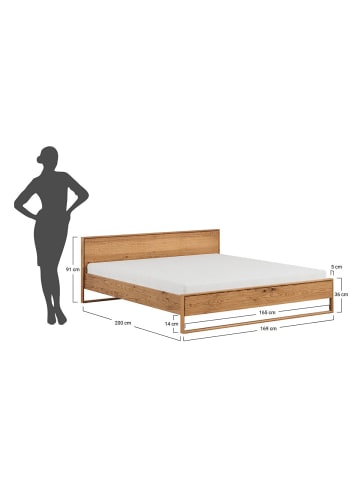 Feldmann-Wohnen Schlafzimmer-Set 3-teilig Wildeiche Natur 269 / 210 / 91cm