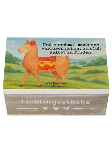 Mr. & Mrs. Panda Box Alpaka Stolz Design mit Spruch in Weiß