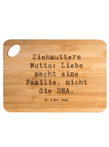 Mr. & Mrs. Panda Holzbrett Spruch Ziehmutter Liebe mit Spruch in Braun