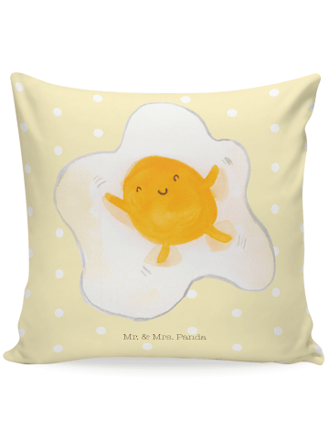 Mr. & Mrs. Panda Couchkissen Spiegelei Ei ohne Spruch in Gelb Pastell
