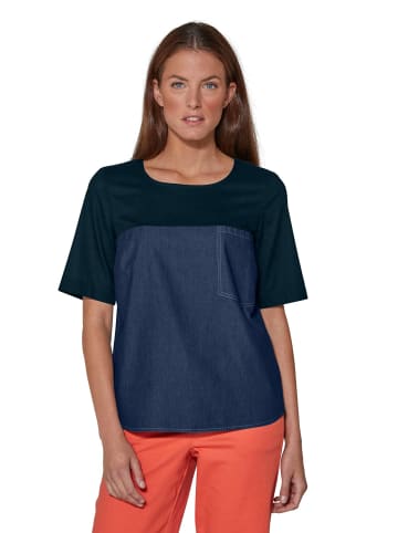 MADELEINE Shirt aus Denim und Jersey in darkblue / marine