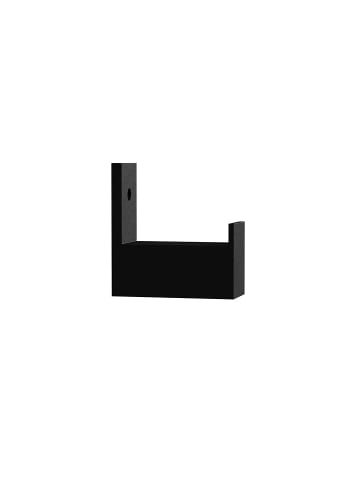 ebuy24 Wandgarderobe Nimes Schwarz 3 x 6 cm