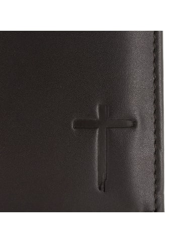 oxmox Leather Geldbörse RFID Schutz Leder 10 cm in braun-freedom cross