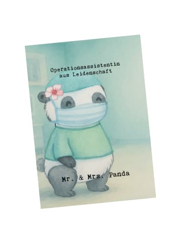 Mr. & Mrs. Panda Fotokarte Operationsassistentin Leidenschaft De... in Weiß