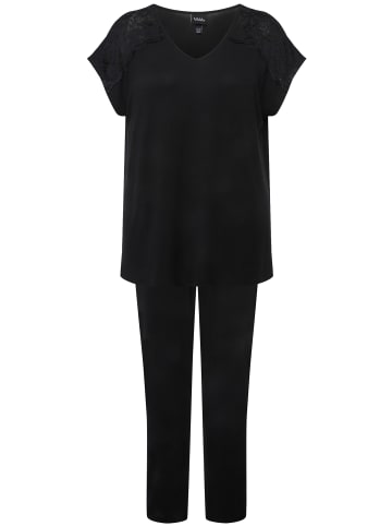 Ulla Popken Pyjama in schwarz