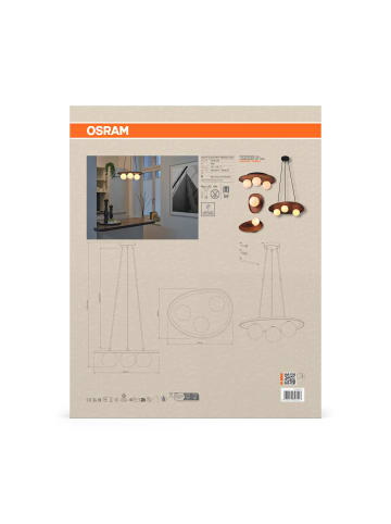 Osram Decor Acacia Nest Pendelleuchte G9 Akazienholz