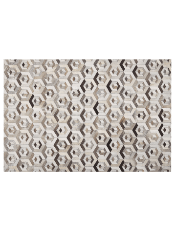 Beliani Patchwork TAVAK in Braun/Beige - (W) 140 x (H) 1 x (L) 200 cm