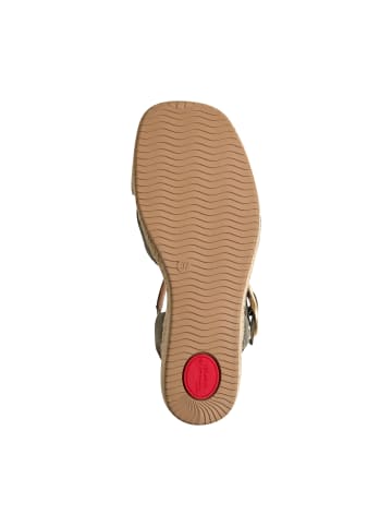 Tamaris Ledersandalen Kompensations Comfort Salbei-Wildleder