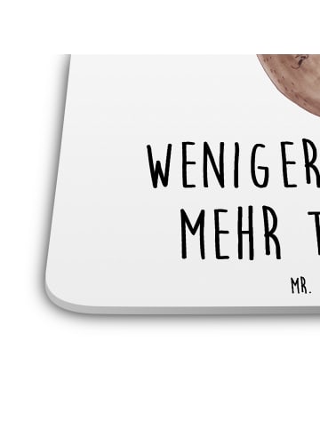 Mr. & Mrs. Panda Bierdeckel Otter Muschel mit Spruch in Weiß