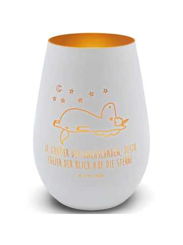 Mr. & Mrs. Panda Windlicht Einhorn Sternenhimmel mit Spruch in Weiß