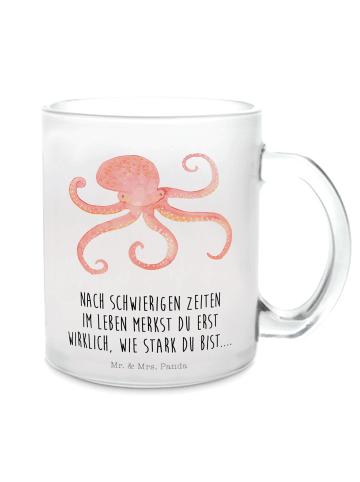 Mr. & Mrs. Panda Kaffeetasse Tintenfisch mit Spruch in Transparent