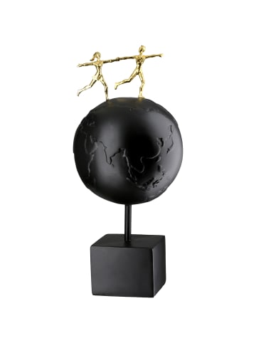 GILDE Skulptur Around the World schwarz - (H) 33,5 cm