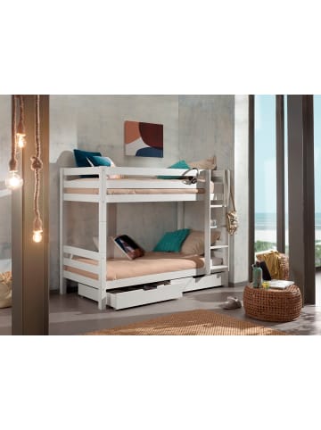 58 aufm Kessel ETAGENBETT Karolina 210x161x105 aus Massivholz in Weiß