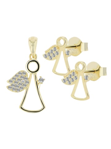 Adeliás Damen Anhänger – Anhänger aus 925 Silber in gold