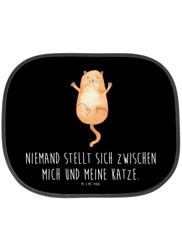 Mr. & Mrs. Panda Sonnenschutz Auto Katze Umarmen mit Spruch in Schwarz