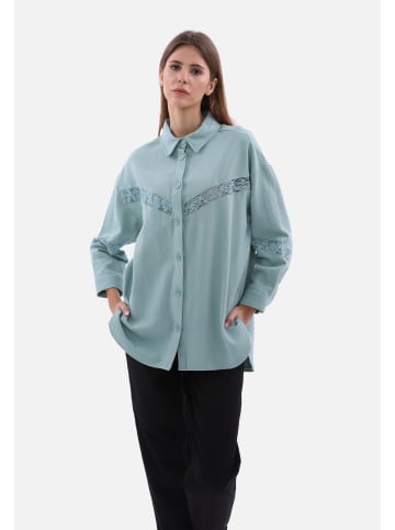 COFI 1453 Damenhemd One-Size Blusen Langarm in Mint