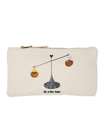 Mr. & Mrs. Panda Kosmetiktasche Sternzeichen Waage ohne Spruch in Weiß