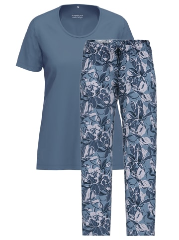 Ammann Schlafanzug Night & Home in Blau