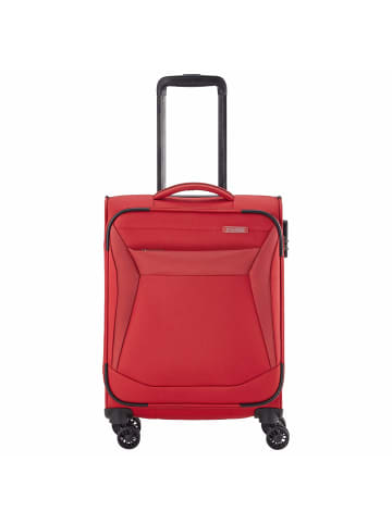 travelite Chios - 4-Rollen-Kabinentrolley S 55 cm (schwarz) in rot