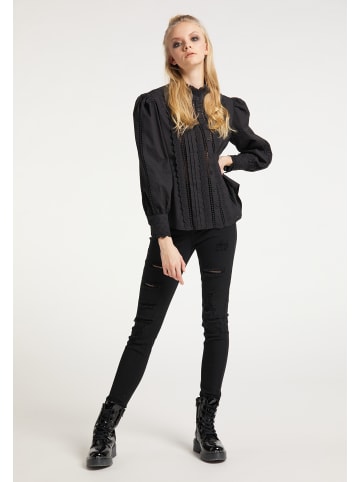 myMo ROCKS Damen Bluse in Schwarz