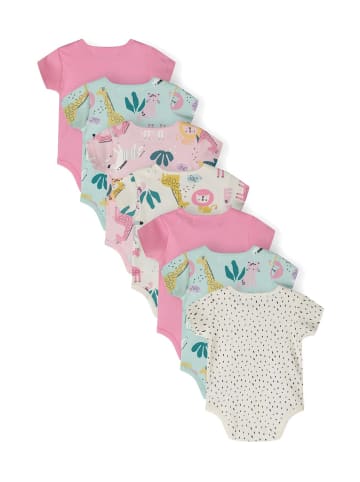 Minoti 7er. Set: Kurzarmbody 24babypack7 in mauve