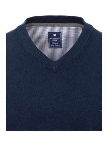 Redmond V-Ausschnitt Pullover in blau