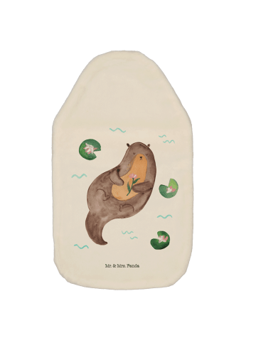Mr. & Mrs. Panda Wärmflasche Otter Seerose ohne Spruch in Weiß