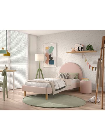 58 aufm Kessel POLSTERBETT mit Hocker Karlotta 97x107x212 aus Holzwerkstoff in Rosa