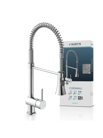 Franz Joseph Schütte CORNWALL Spiralfeder Spültischarmatur, Chrom