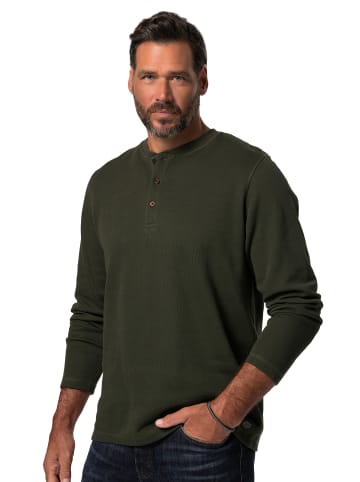 JP1880 Kurzarm T-Shirt in dunkelgrün