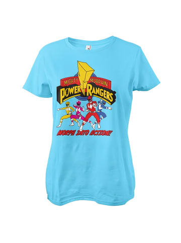 Power Rangers Shirt "Morph Into Action Girly Tee" in Blau