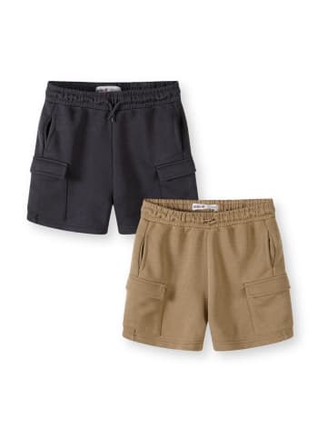 Minoti 2-er Pack Cargoshorts 29FLEECE254 in Beige