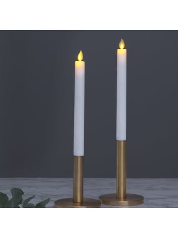STAR Trading LED-Stabkerzen M-Twinkle, 2er-Set, weiß, 24cm