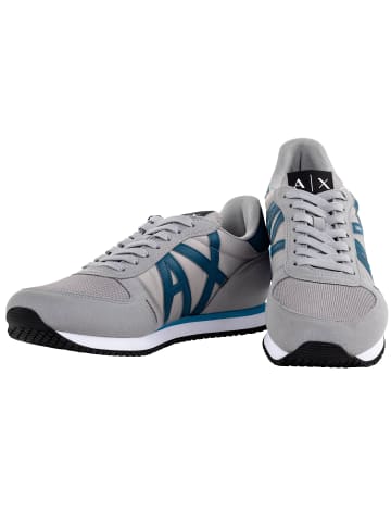 Armani Exchange Sneaker in Hellgrau/Petrol