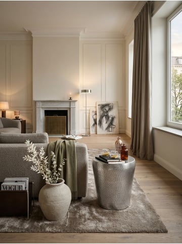 KADIMA DESIGN Beistelltisch 41x41x41cm Aluminium Silber Dekotisch orientalisch