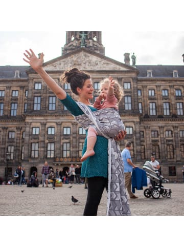 Hoppediz Babytragetuch Gewebtes Tragetuch in Amsterdam stone