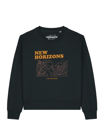 wat? Apparel Sweatshirt New horizons are everywhere in Schwarz