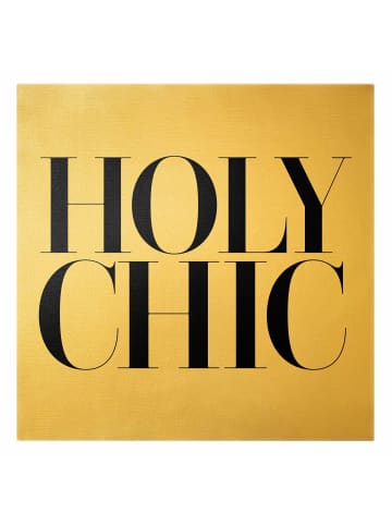 WALLART Leinwandbild Gold - HOLY CHIC in Weiß