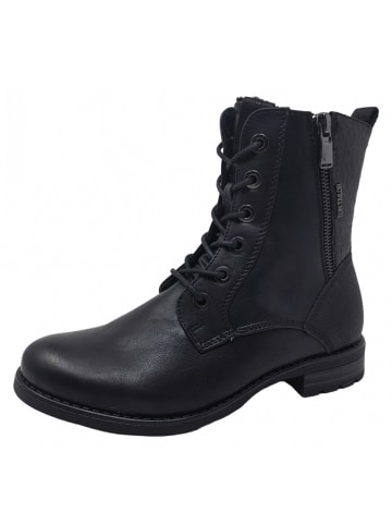 Tom Tailor Schnürstiefel  in Schwarz